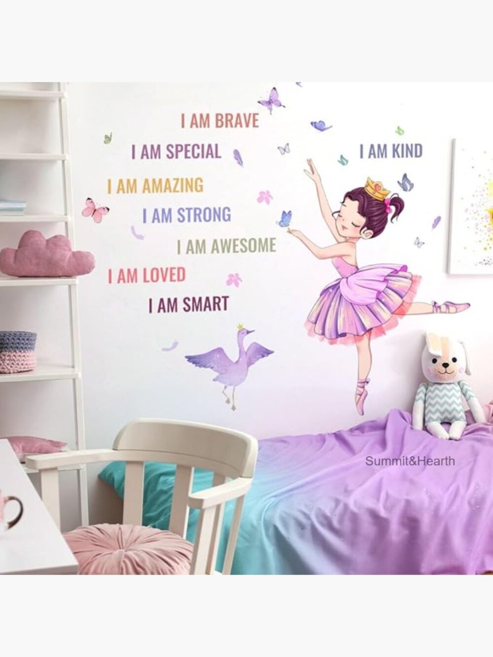 Ballet Girls Wall Stickers, Inspirational Quotes, 30x90cm Vinyl Decor
